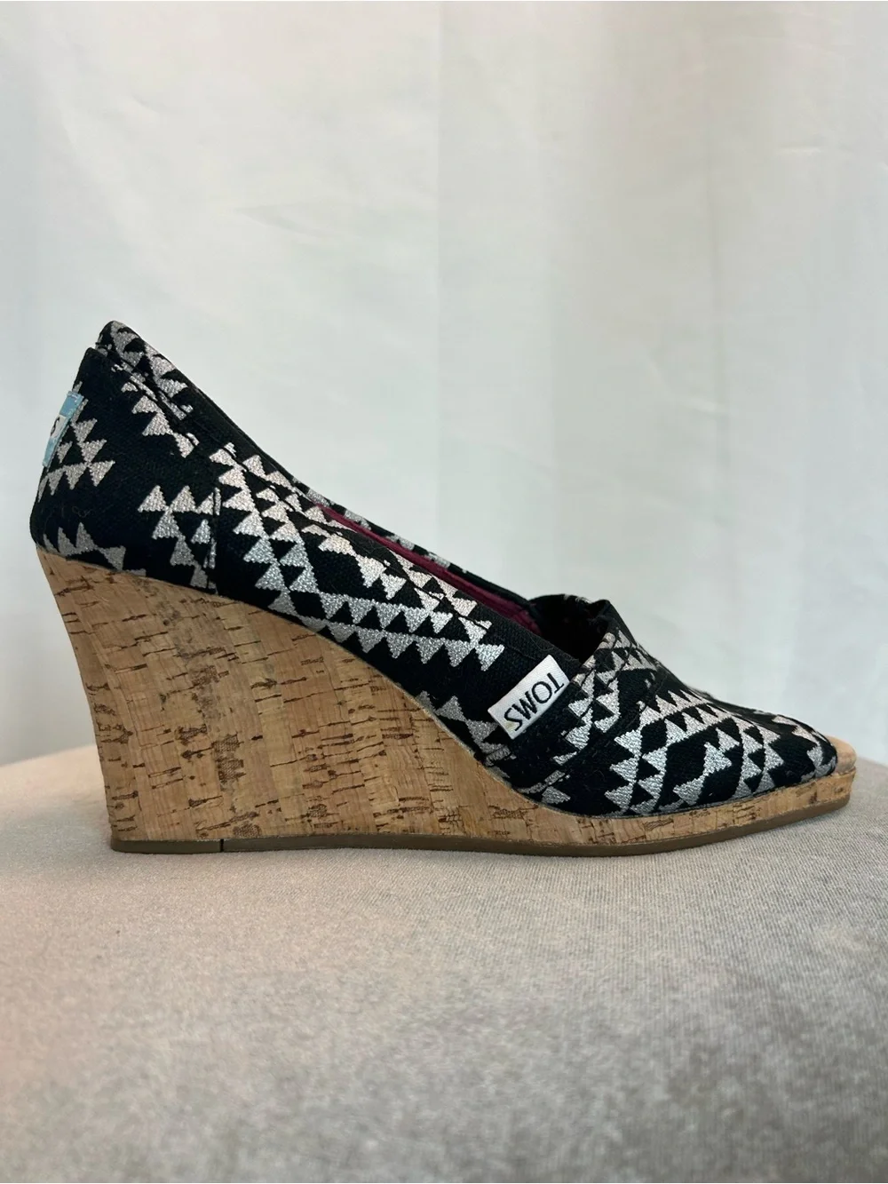 Toms black silver